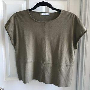 Mango Faux Suede Shirt